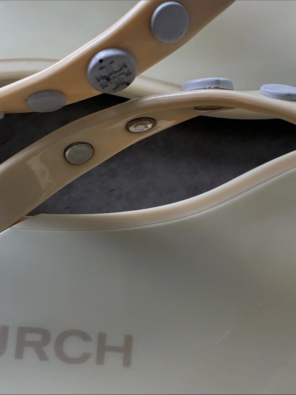 Tory Burch Pale Yellow Jelly Studded Thong Sandals